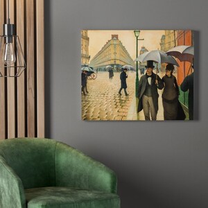 Paris Street Rainy Day Canvas Wall Art Gustave Caillebotte - Etsy