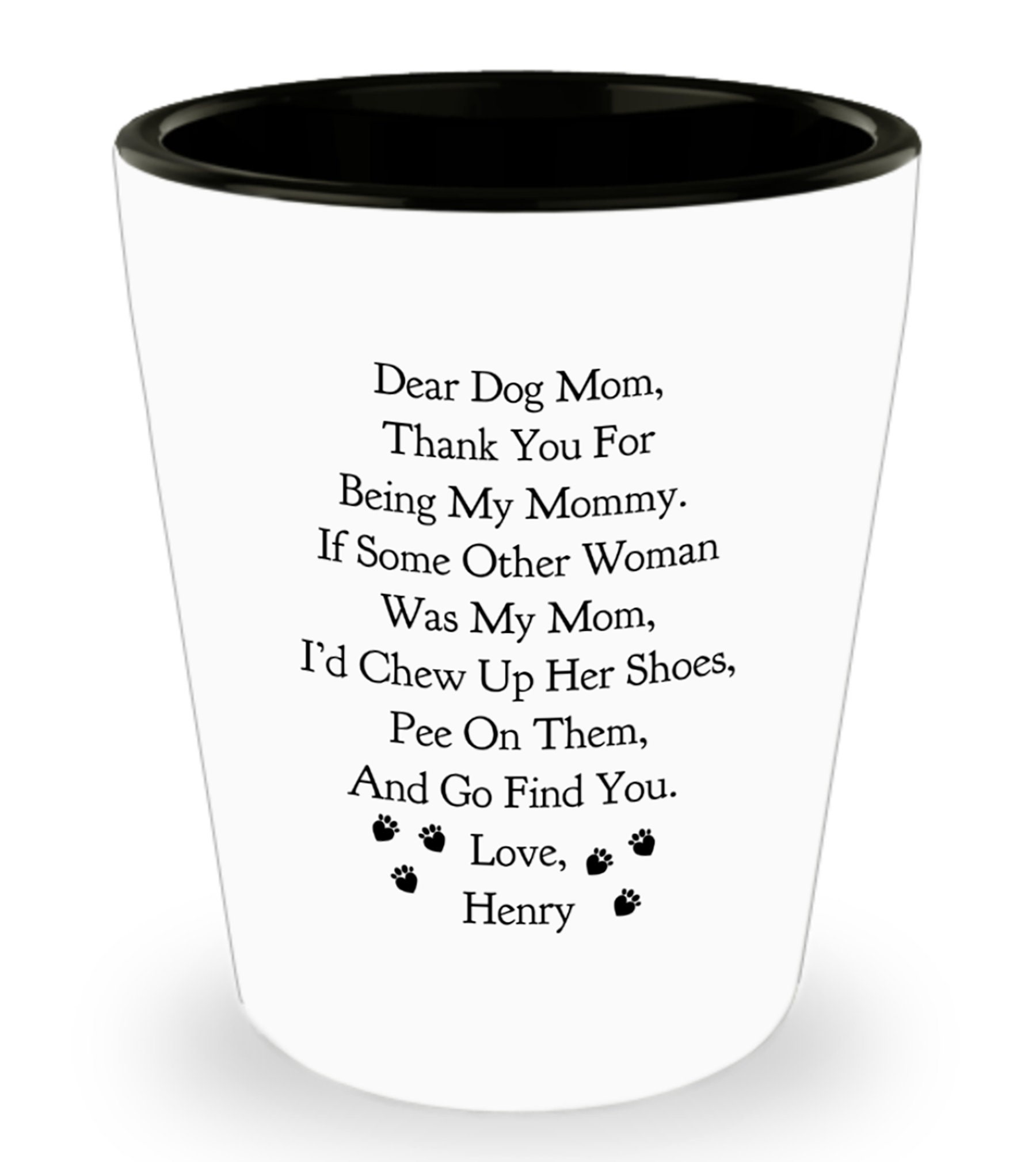 DEAR DOG MOM Personalized Shot Glass Custom Dog Mom Gift Funny - Etsy