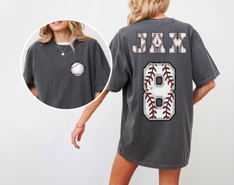 T-shirt personnalisé Baseball Mom Comfort Colors : t-shirt pour le jour du match de la petite ligue