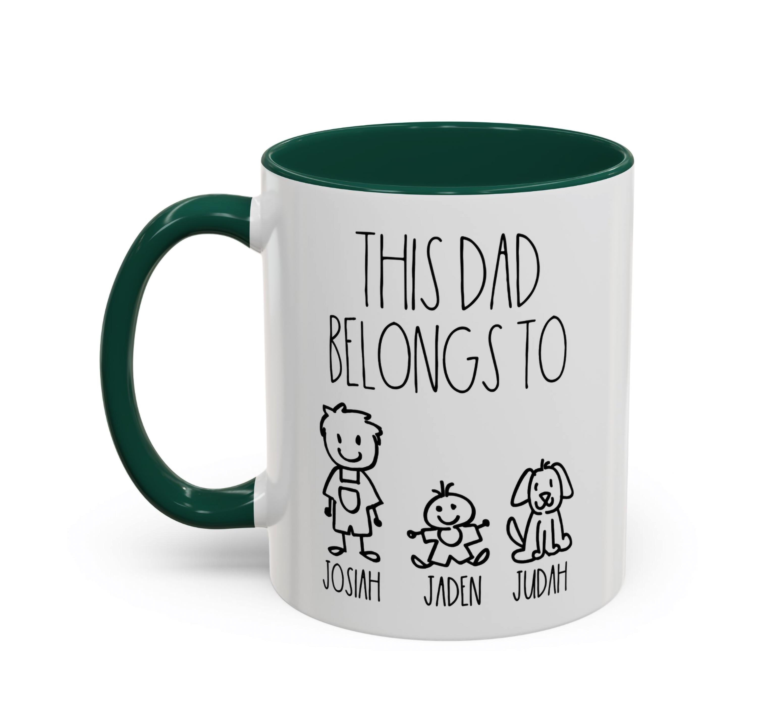 Fête Des Pères Ce Papa Appartient à La Famille Des Bonhommes Allumettes,  Mug Fête Des Grand-pères, image size:3000x2849