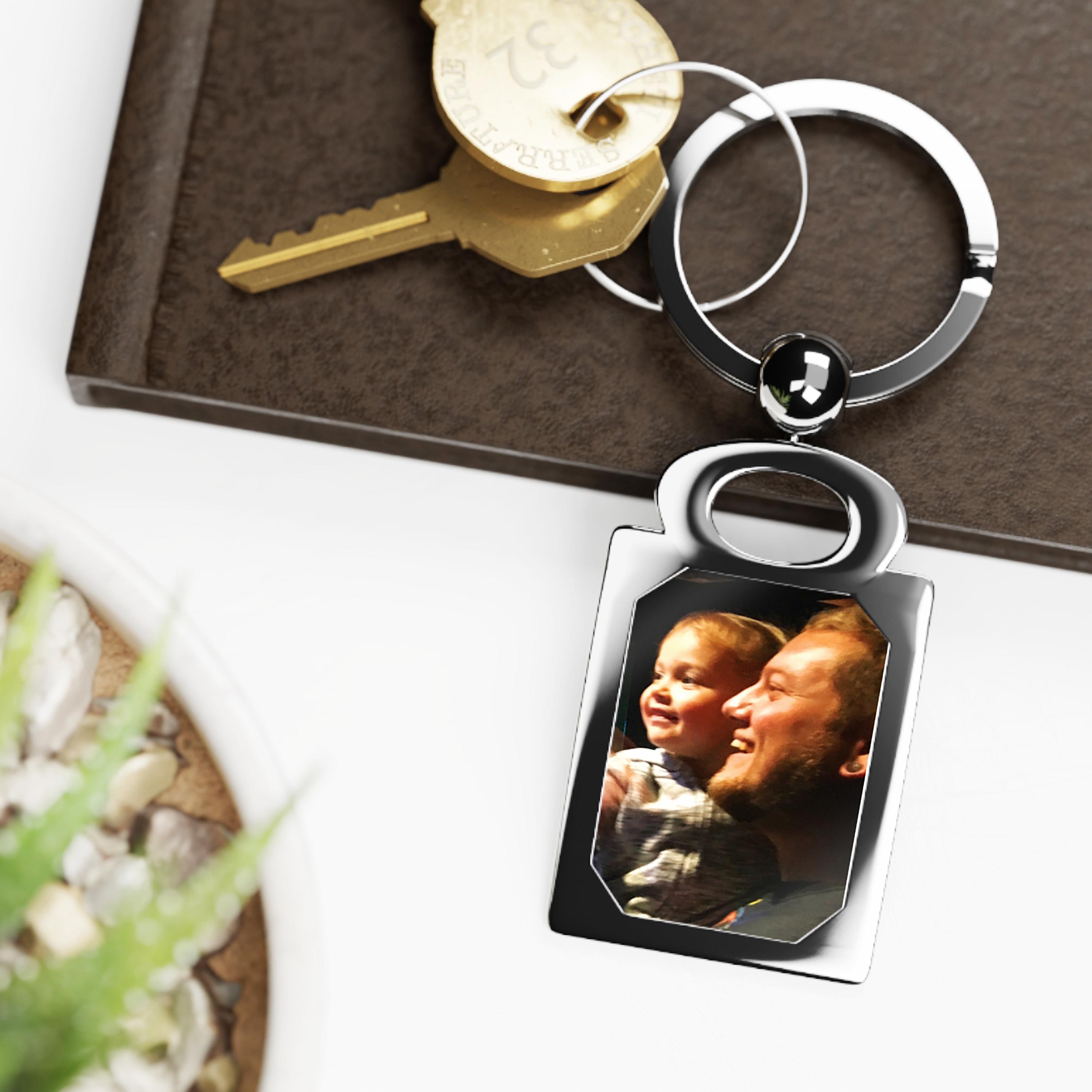 Custom Rectangle Photo Keyring: Fathers Day Gift, Dad and Daughter, Dad ...
