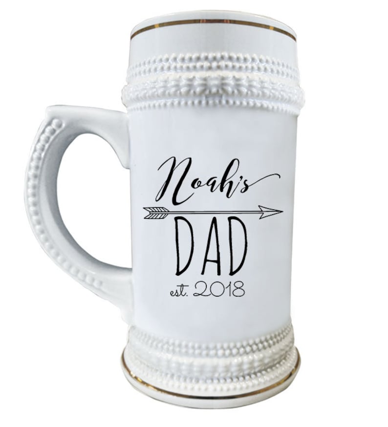PERSONALIZED BEER STEIN First Fathers Day Beer Mug Unique Etsy