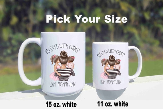 Personalized Watercolor Mom Blessed With Boys Mug Mom of 