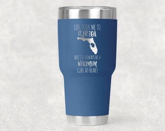 Personalized State 30 Oz Tumbler: Moving Away Gift for Bestie