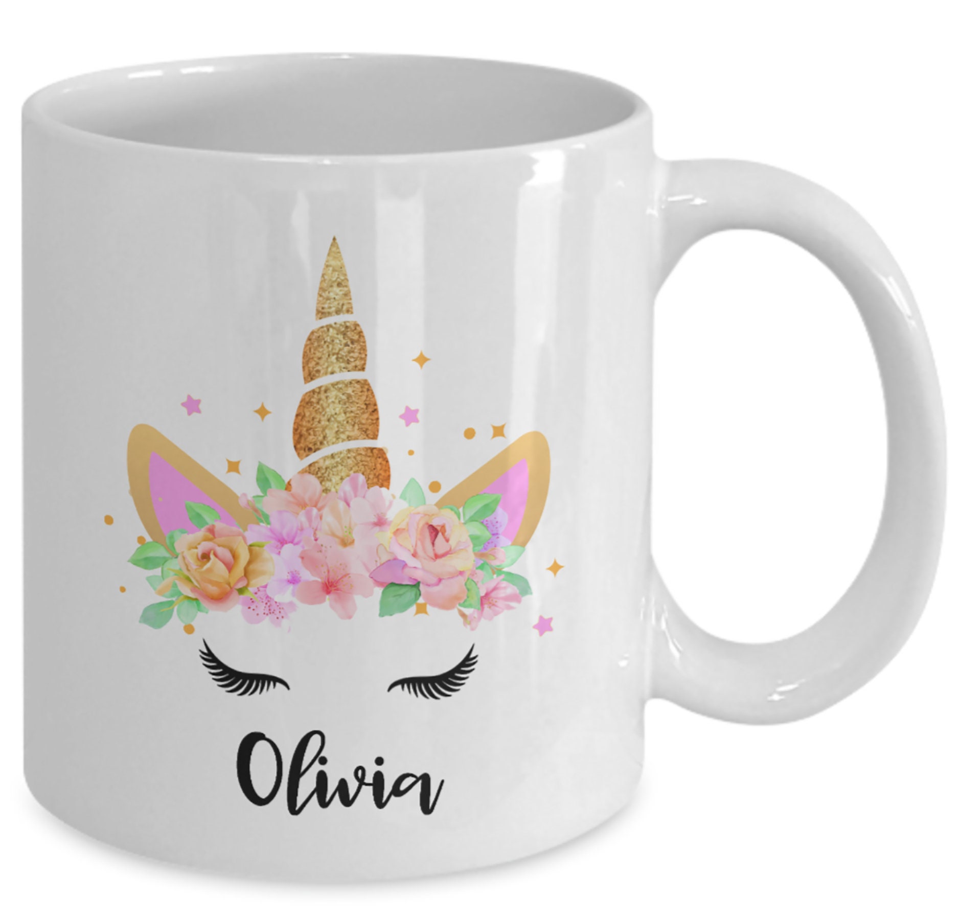 Personalized Unicorn Mug Unicorn Face Unicorn Mugs Magical Etsy