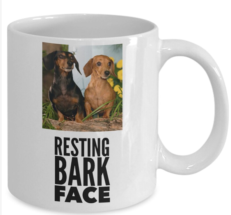 PERSONALIZED Dog Photo Mug Resting Bark Face Mug Punny Dog Etsy