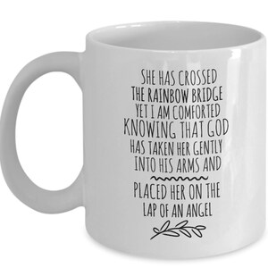 PERSONALIZED PET Memorial Mug, Pet Loss Gift, Rainbow Bridge Poem, Photo Mug, Pet Sympathy Gift, Custom Name, Custom Dog Memorial Mug image 2