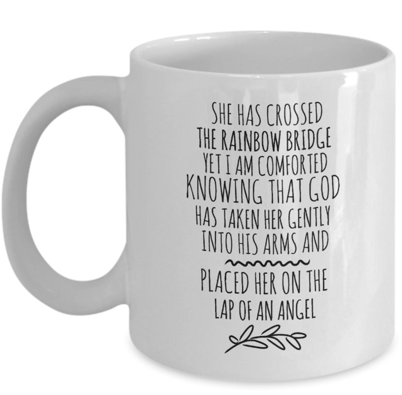 PERSONALIZED PET Memorial Mug, Pet Loss Gift, Rainbow Bridge Poem, Photo Mug, Pet Sympathy Gift, Custom Name, Custom Dog Memorial Mug image 2