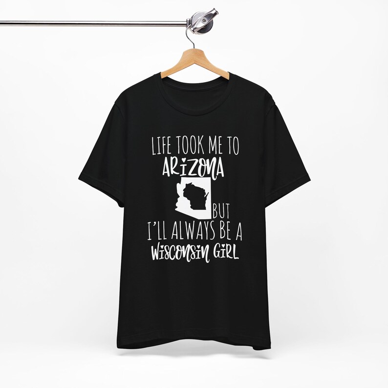 Personalized Home State Tshirt for Her, Moving Away Gift, Life Took Me to Another State, Always Be Custom State Girl, Native State Black