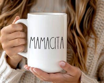 Mamacita Coffee Mug: Spanish Mom Gift, Minimalist Design