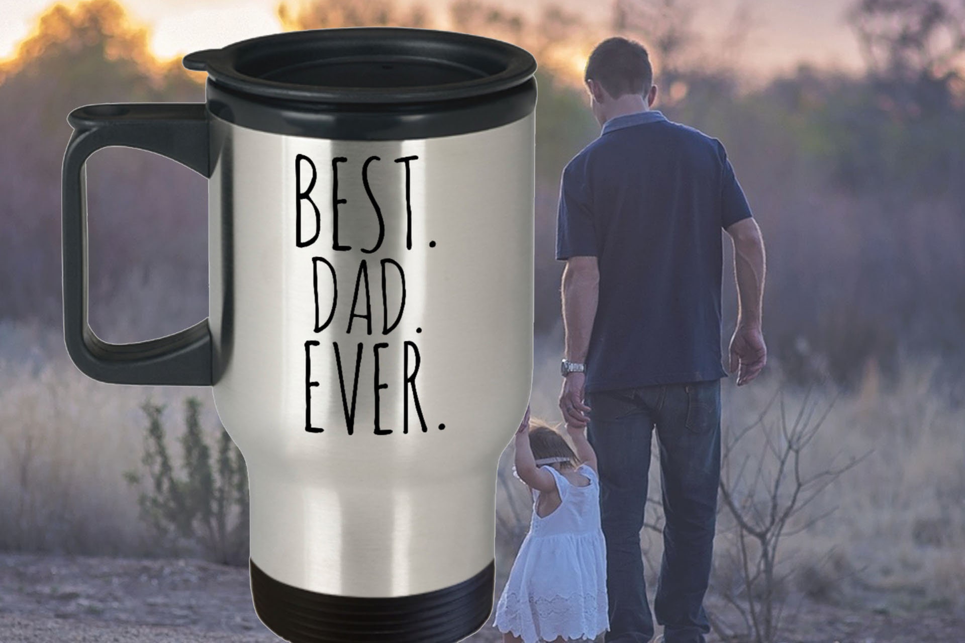 Dad Coffee Mug Best Dad Tumbler Mug Dad Christmas Gifts from Daughter 30 oz Black Insulated Stainless Steel Funny Dad Mug Happy Birthday Dad Gifts from Son One Awesome Dad