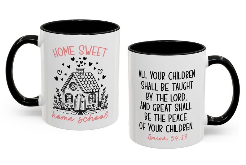 Homeschool Mama Mug, Home Sweet Homeschool, Bible Verse Cup, Gift for