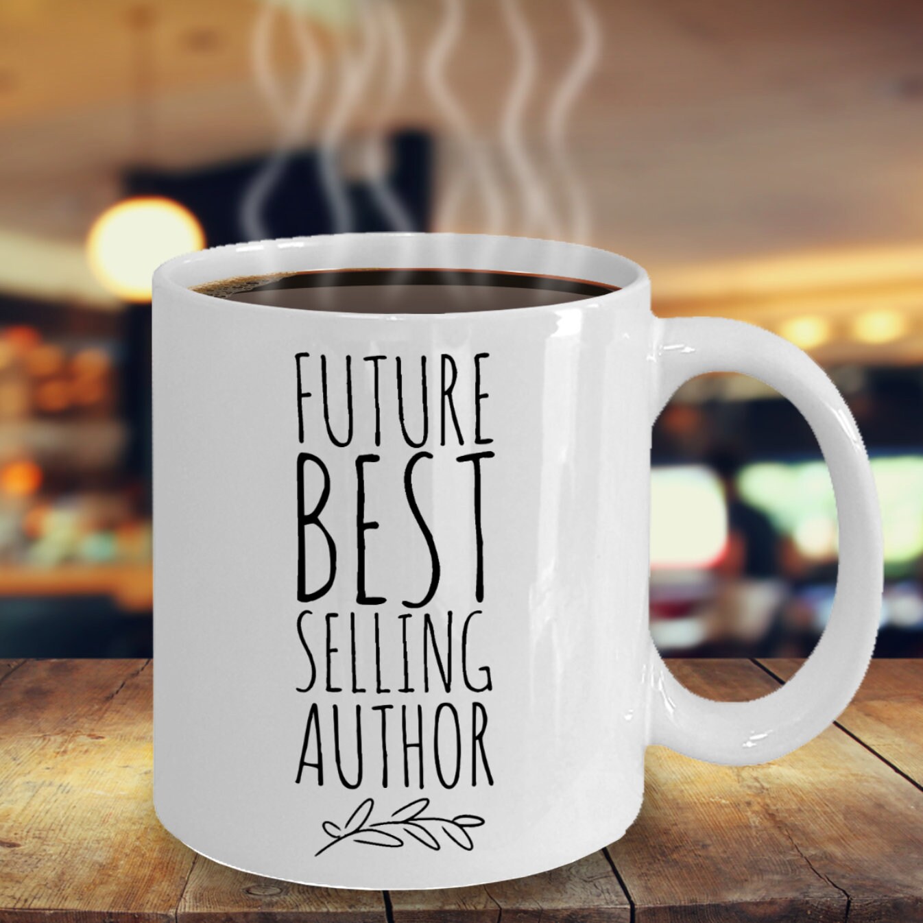 Mac_Txt_1802 Future Best Selling Author Mug and Coaster 