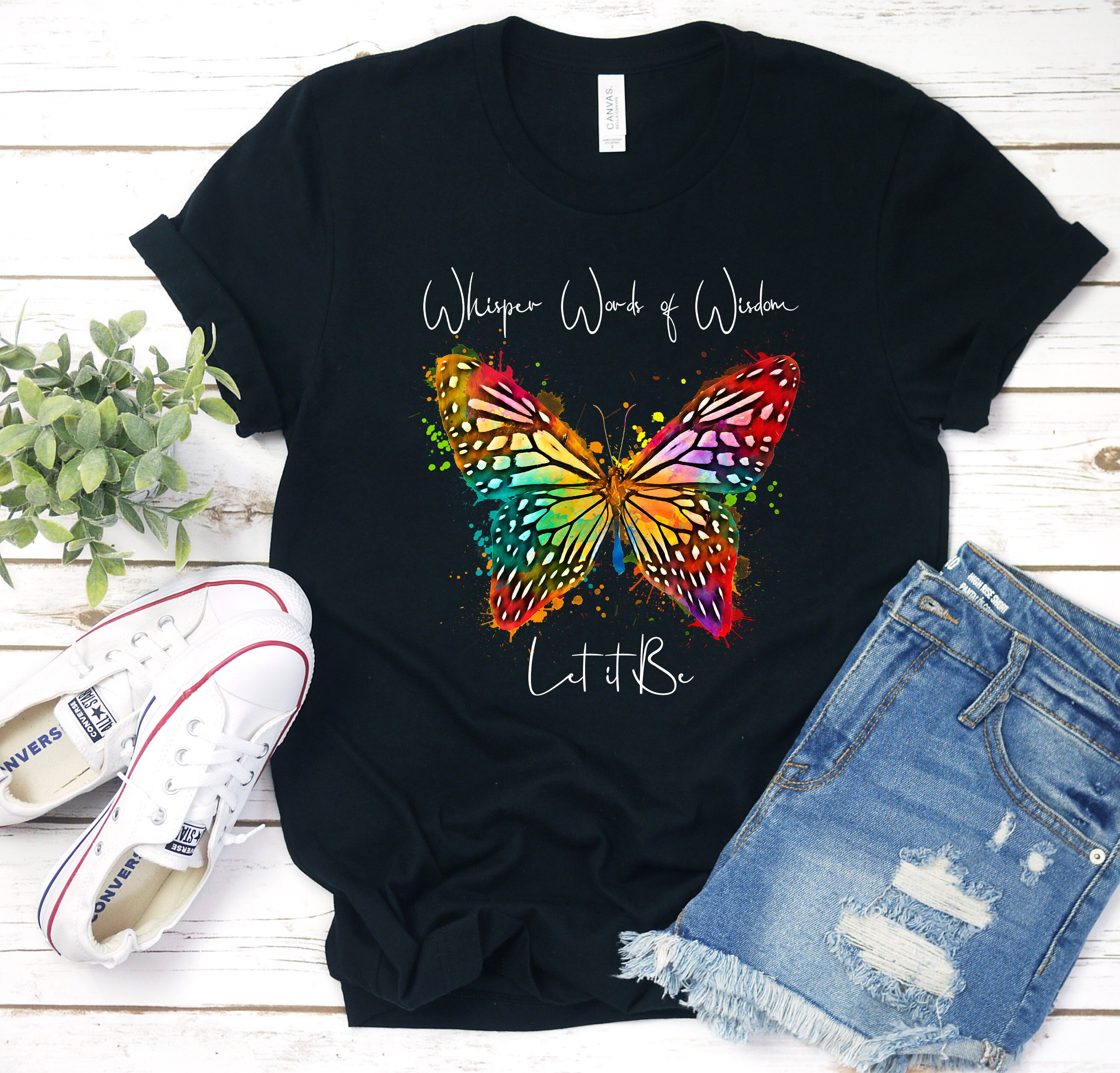 5*2様 02AW Whisper words of wisdom Tシャツ ジ Butterfly T-shirt: Whisper Words of Wisdom - Bella Canvas Tee - Etsy