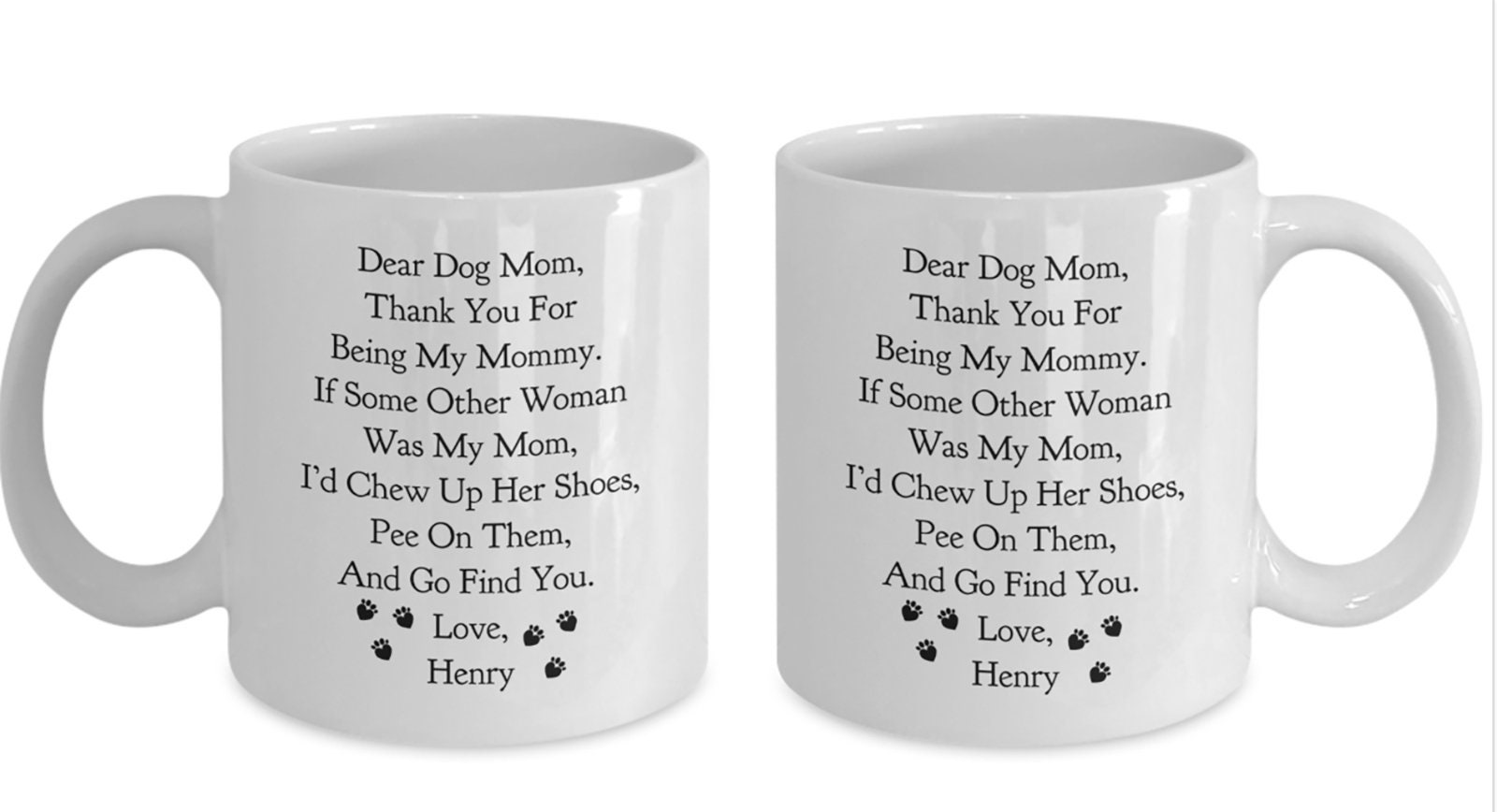 GIFT for DOG MOM Personalized Dog Mom Mug Funny Mom Dog Gift Etsy