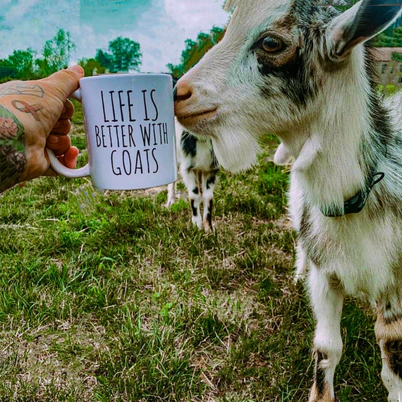 Personalized Life is Better With Goats Coffee Mug, Goat Lover Gift Idea, Goat Mom, Goat Owner Gift, Love Goats, Crazy Goat Lady, Goat Mug