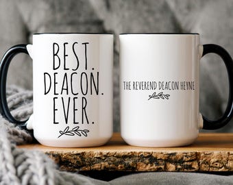 Personalized Deacon Mug: Ordination Gift, Clergy Appreciation