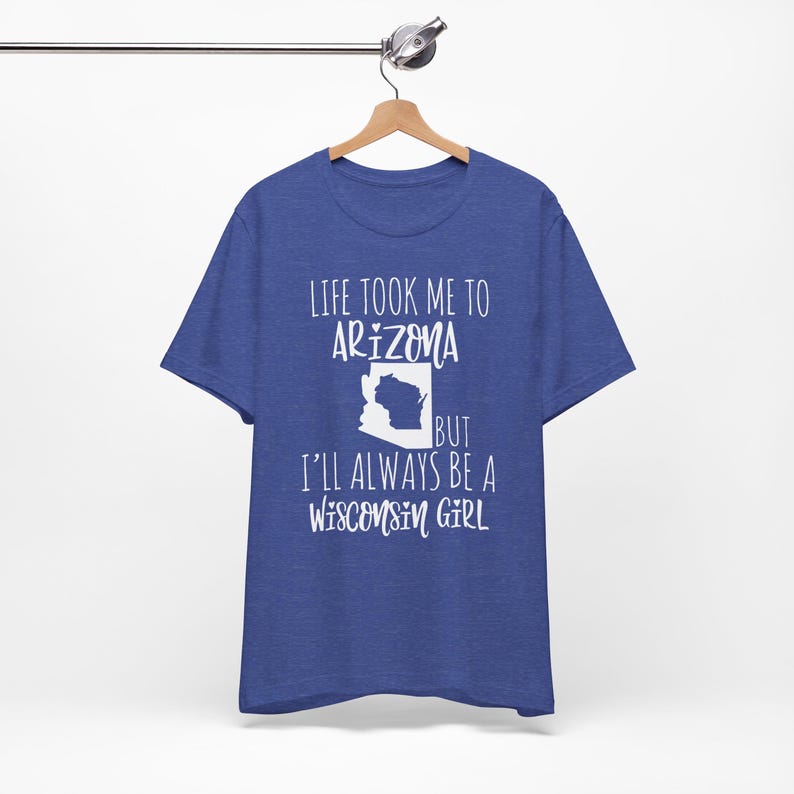Personalized Home State Tshirt for Her, Moving Away Gift, Life Took Me to Another State, Always Be Custom State Girl, Native State Heather True Royal