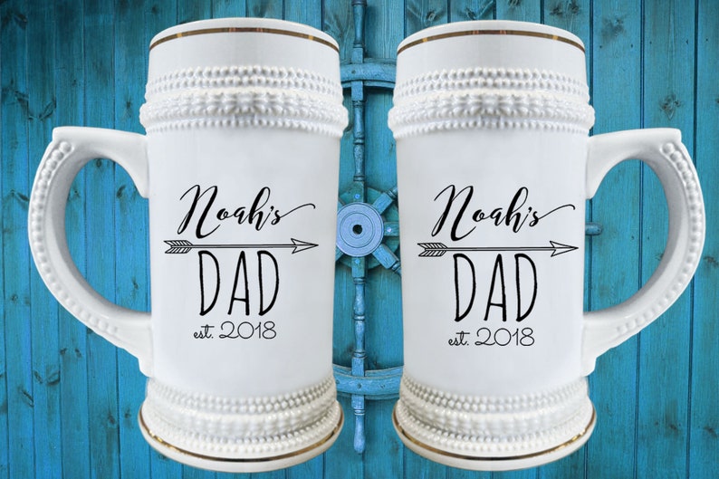 PERSONALIZED BEER STEIN First Fathers Day Beer Mug Unique Etsy