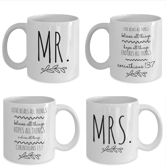 husband and wife mug set