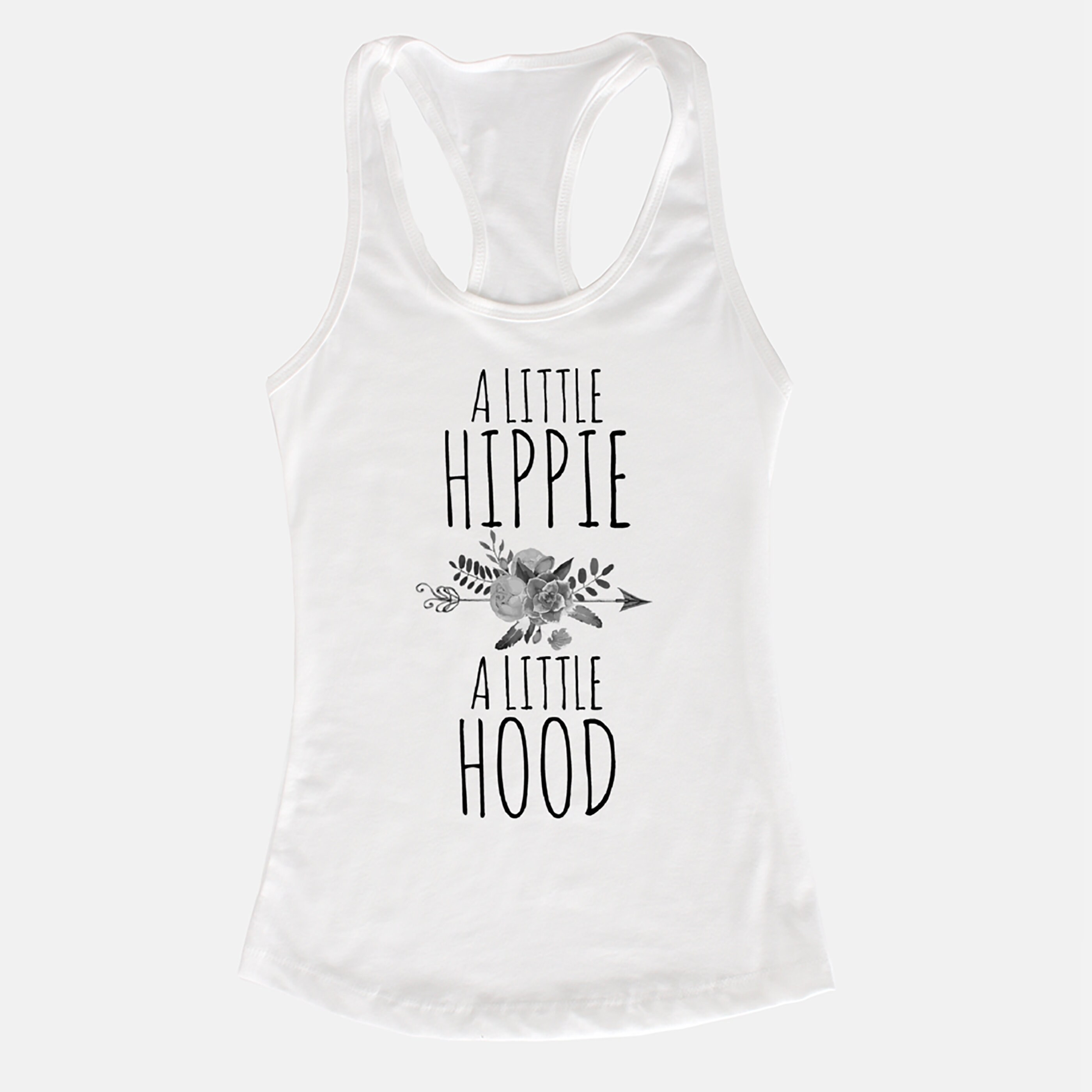 A Little Hippie A Little Hood Racerback Tank Top Bestie Gift | Etsy