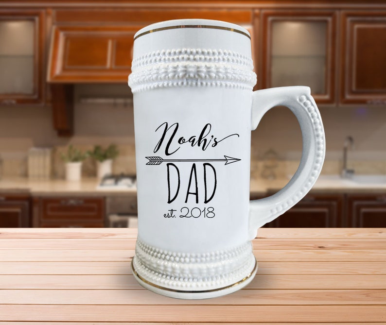 PERSONALIZED BEER STEIN First Fathers Day Beer Mug Unique Etsy
