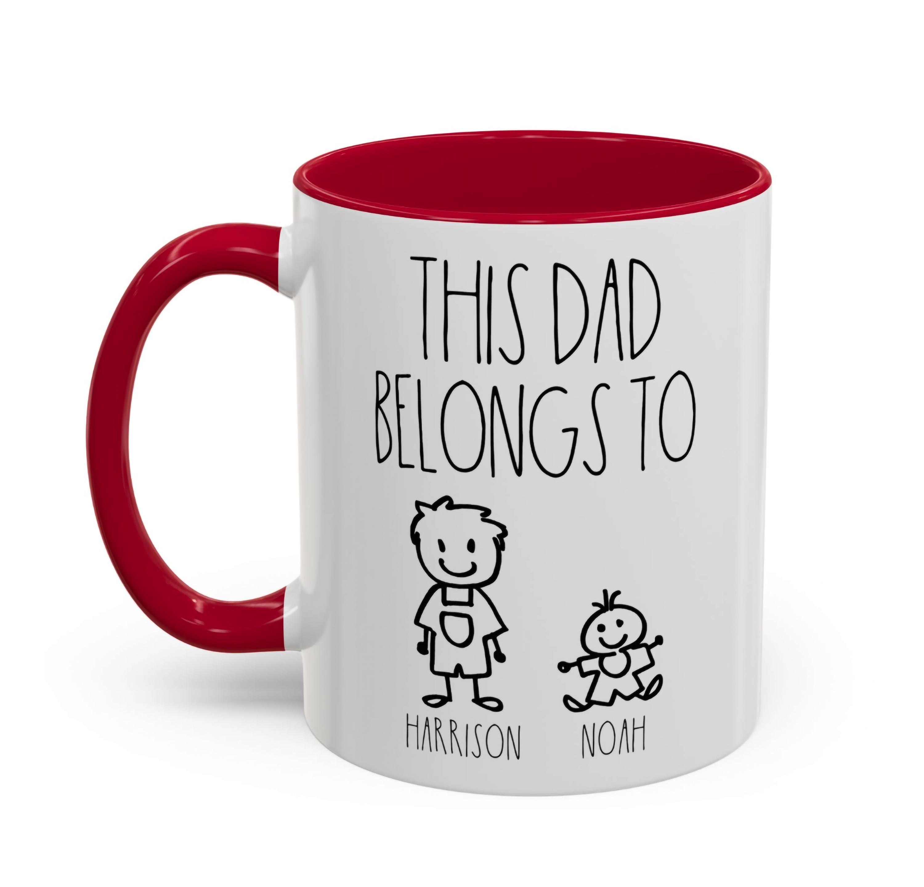 Fête Des Pères Ce Papa Appartient à La Famille Des Bonhommes Allumettes,  Mug Fête Des Grand-pères, image size:3000x2880