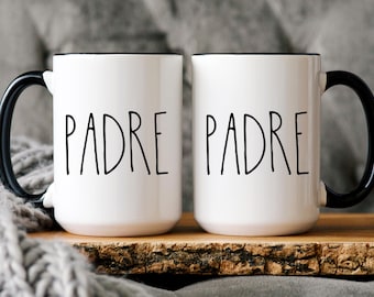Taza de café Padre: Regalo para papá español, opción personalizada