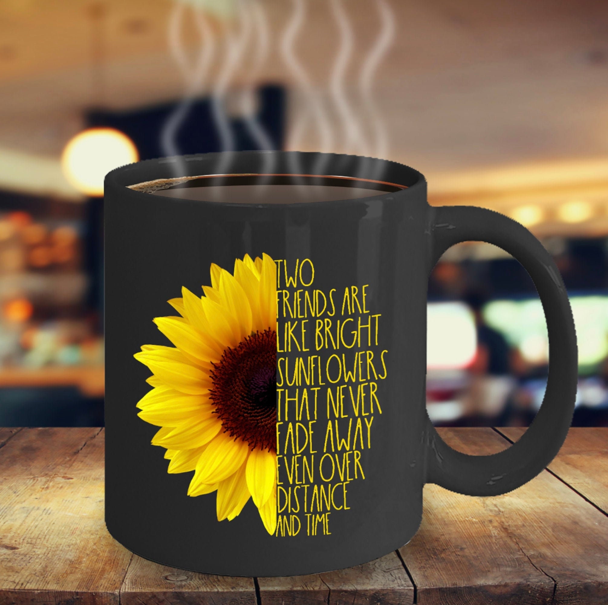 Personalized Sunflower Mug Sunflower Gift Long Distance Etsy