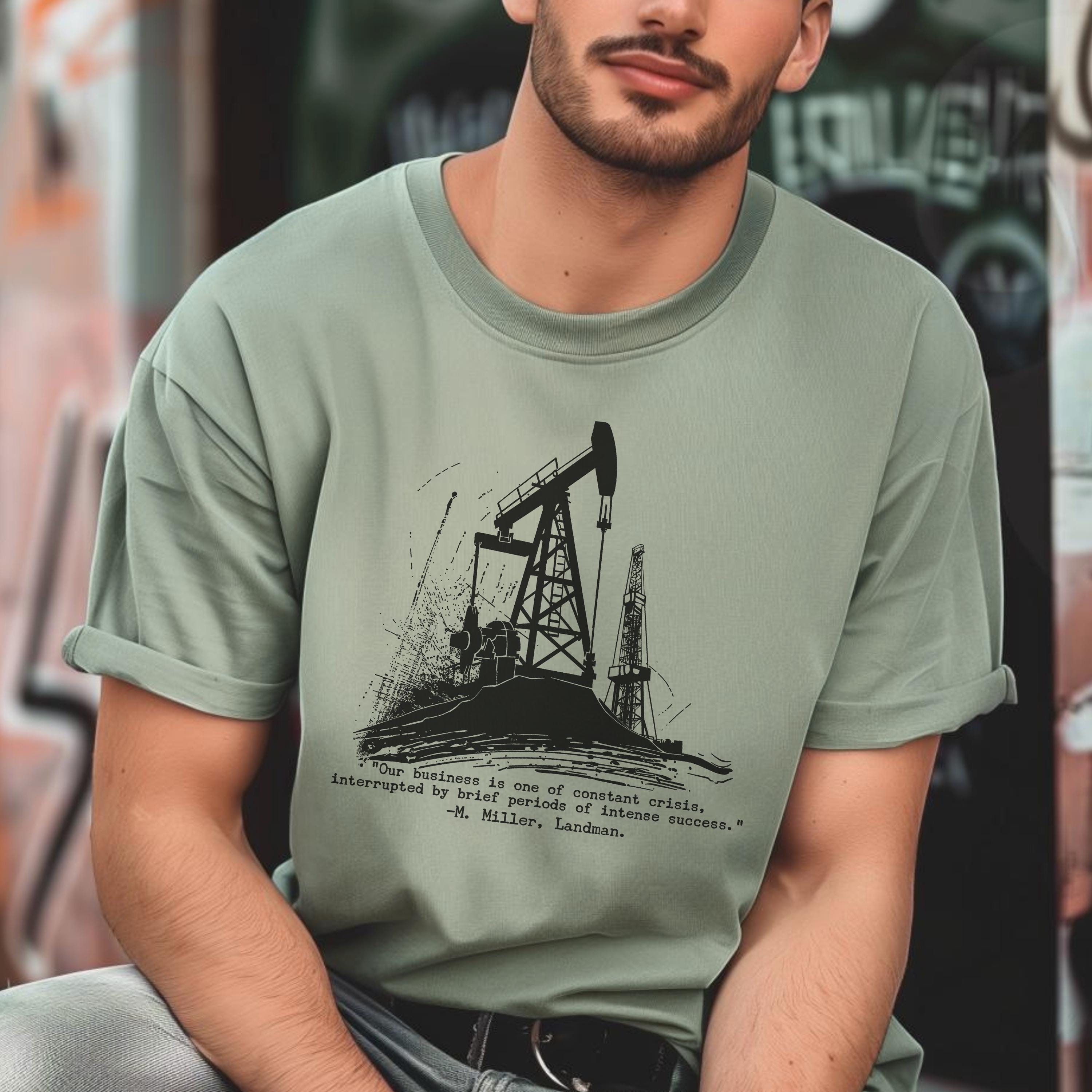 Texas Oilman Comfort Colors® T-shirt, Trending TV Show Quotes Shirt, Patch Shirt, Roughneck Gift, Monte Miller Landman Oil Derrick Tee