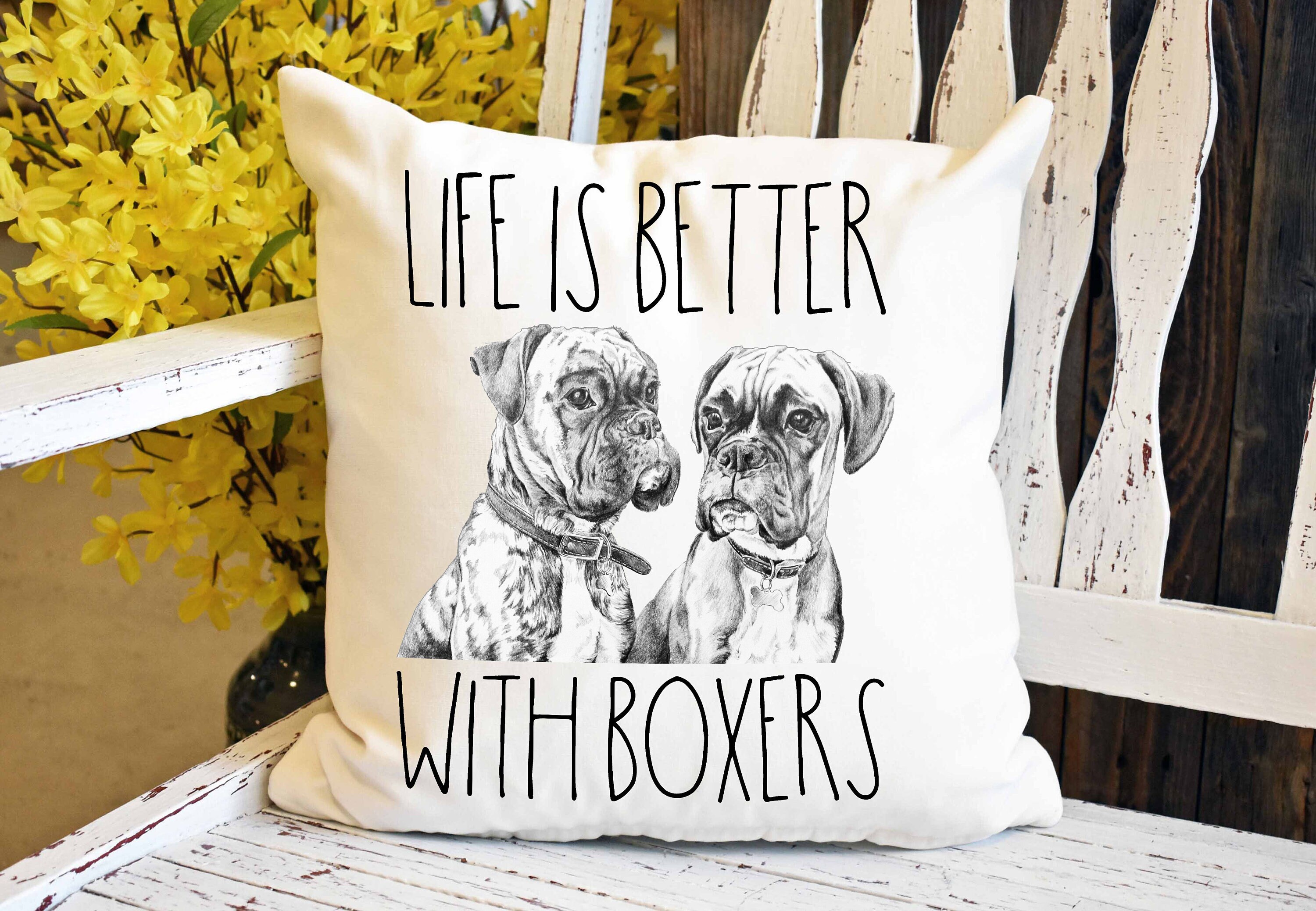 Boxer dog cushions 2025
