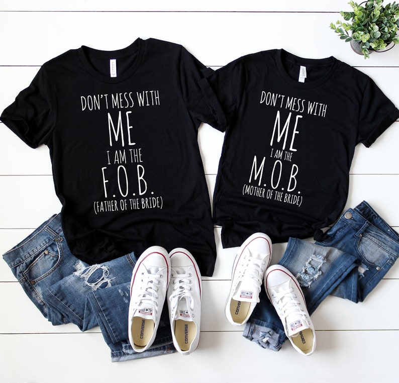 Funny Mother and Father of the Bride Matching Shirts Funny - Etsy