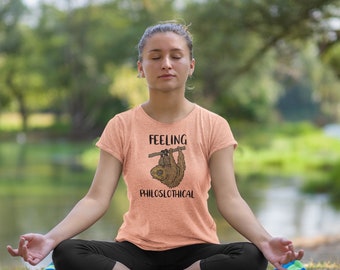Camiseta divertida de perezoso: Regalo filosófico para amantes de los perezosos.