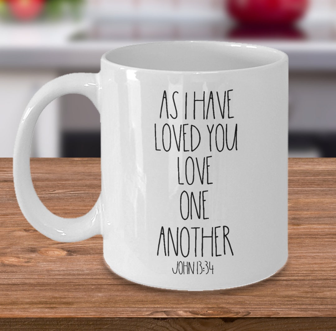 Christian Valentines Gifts Bible Verse Mug Love One Another - Etsy