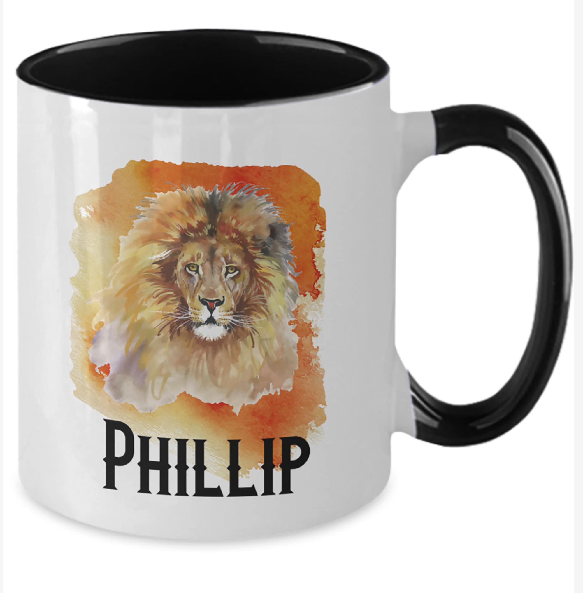 Lion Mug Personalized Lion Gift for Him Lion Lover Gift Etsy