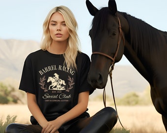 Barrel Racing Social Club T-Shirt: Comfort Colors Rodeo Tee