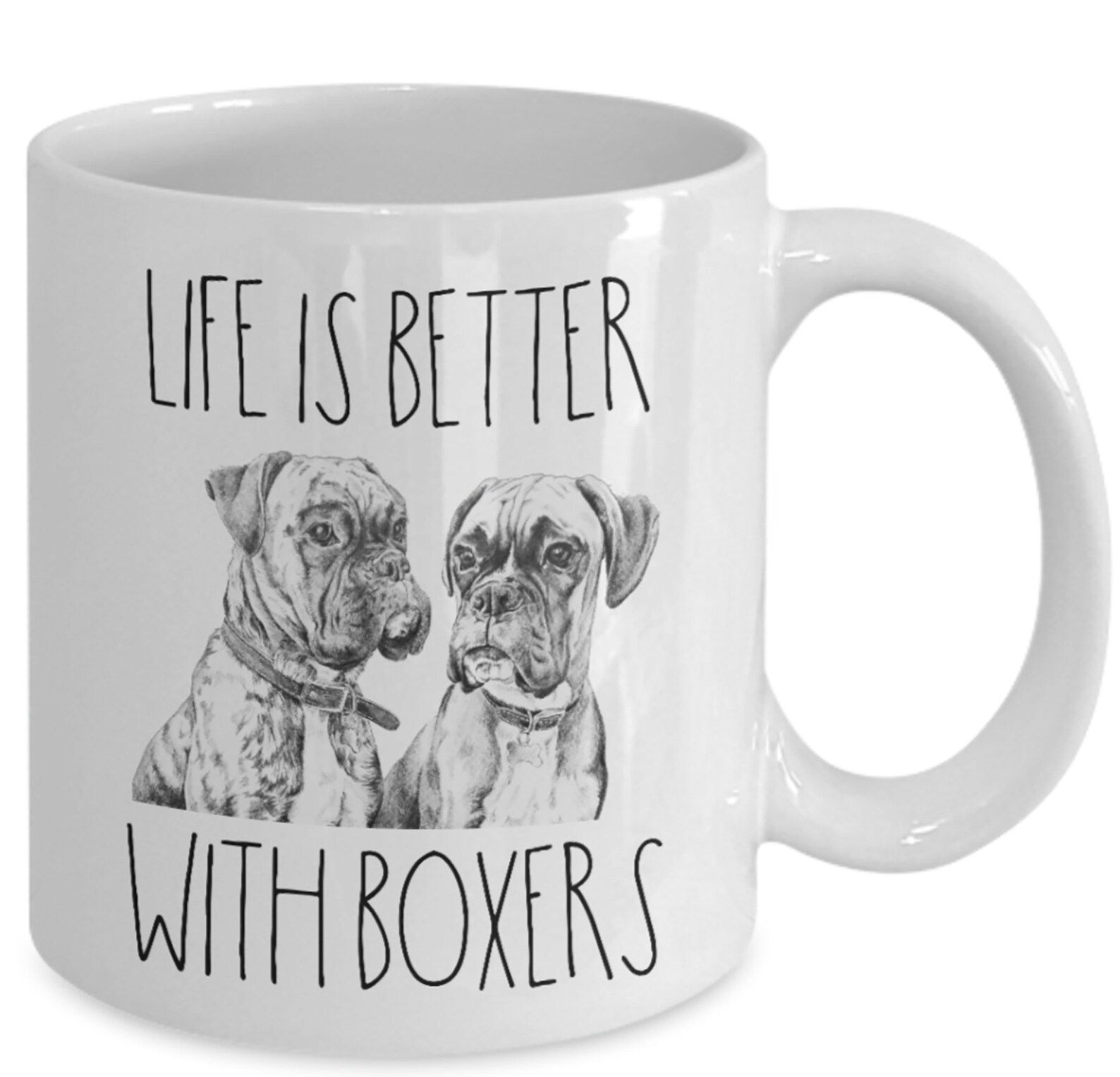 Boxer Dog Mug Life is Better With Boxers Gift for Boxer Dog Etsy