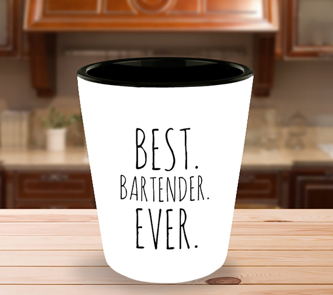 Best Bartender Ever Personalized Ceramic Shot Glass Gift for Etsy