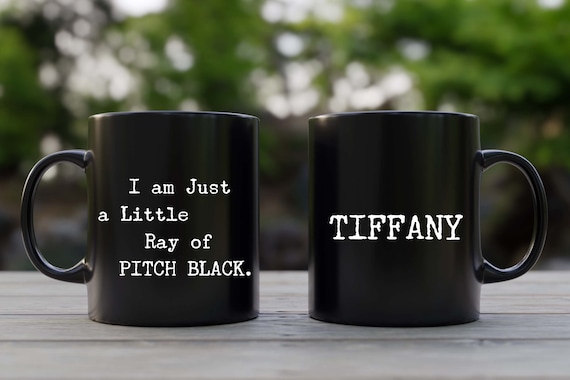 Personalized Goth Mug: Just a Little Ray of Pitch Black