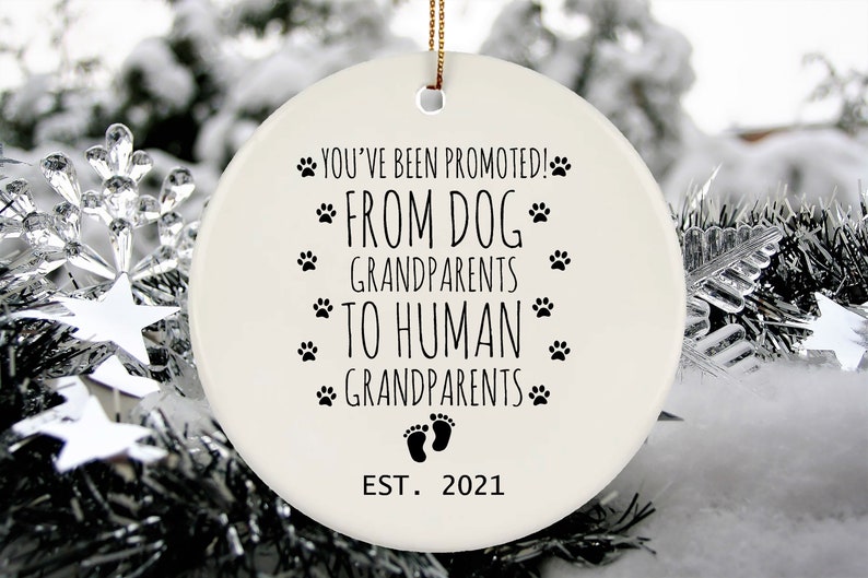 Dog Grandparents To Human Grandparents Est. 2021 Ceramic Etsy