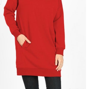 monogrammed sweatshirt tunic