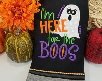 I'm Here for the Boos Kitchen Towel, Halloween Decor