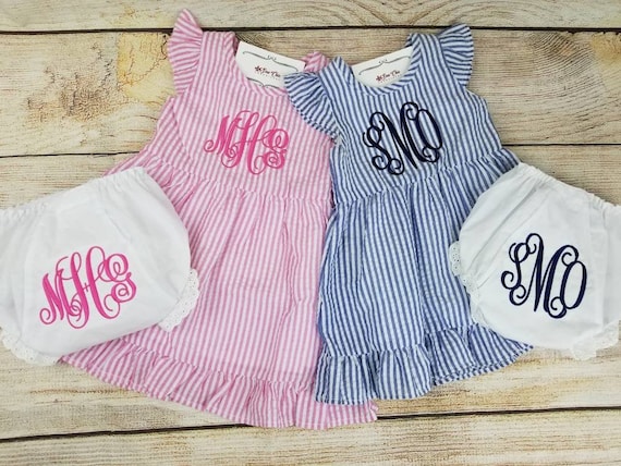 Baby girl seersucker dress hotsell