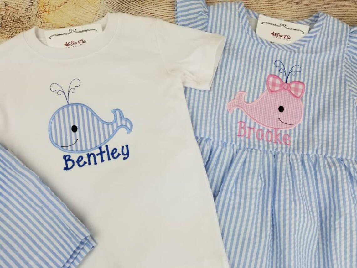 Matching Sibling Outfits Whale Outfit Baby Girl Monogrammed | Etsy