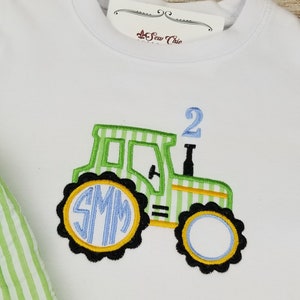 Baby Boy Tractor Birthday Outfit, Personalized, 1st, 2nd, 3rd, 4th, 5th, 6th, 7th, 8th, 9th Birthday