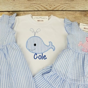 Matching Sibling Outfits Whale Outfit Baby Girl Monogrammed | Etsy