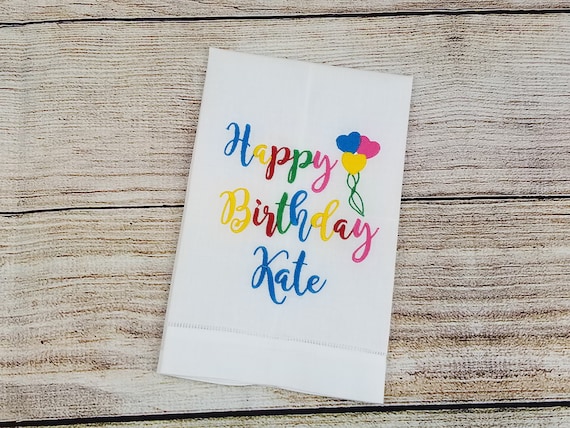 Happy Birthday Kitchen Towels – 2-Pack, 18x28 Inch Polka Dot, Durable Polyester, Machine Washable