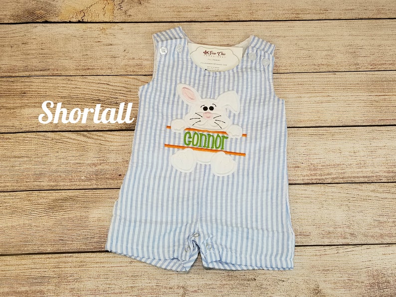 Baby Boy Easter Bunny Shirt with seersucker shorts or | Etsy