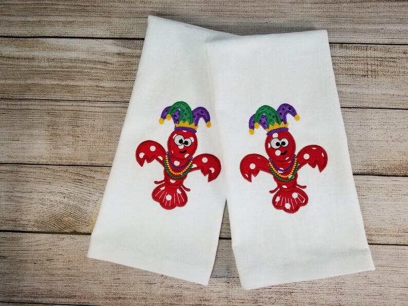 mardi gras kitchen towels