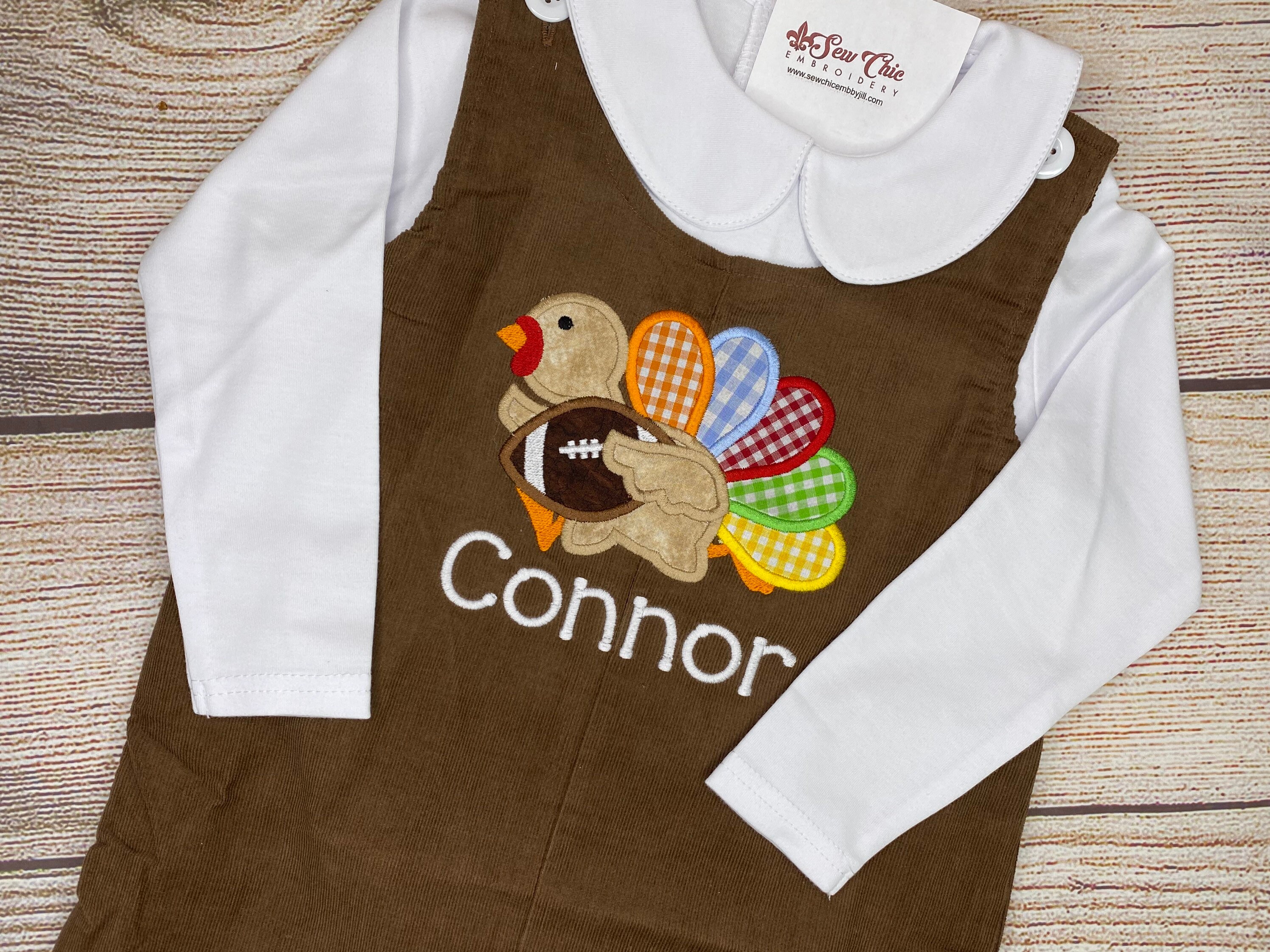 Baby Boy Thanksgiving Turkey Football Overalls Baby Boy Etsy
